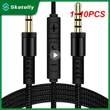 1~10KS 1,2 m Audio Kabel 3,5 mm Jack 3,5 mm Reproduktor Line Aux Kabel Male do Male s Mikrofonem pro ovládání hlasitosti pro Sluchátka Auto