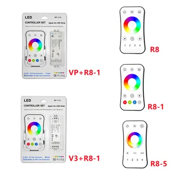 2.4 GHZ RGB/RGBW LED strip Řadič Bezdrátové RF Touch 4 zóny 4A*3 kanál 3CH stmívání pro RGB/RGBW/RGB+CCT LED pásků, nebo modulů