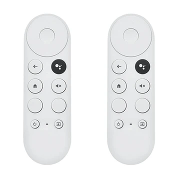 2 KS Bluetooth Hlasové Dálkové Ovládání Bílé Plastové Pro rok 2020 Google TV 4K Sníh G9N9N Dálkové Ovládání