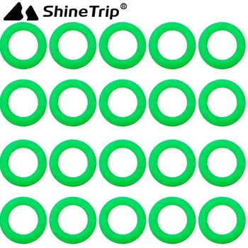 20 Ks 10mm Venkovní Stan Podíl Fluorescenční Kroužek Baldachýn Kolíky Svítící Luminiscenční Silikonový Kroužek pro Kempování, pěší Turistika Příslušenství
