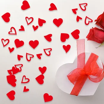 200pcs Smíšené Láska je ve Vzduchu s naší Romantické Červené Konfety Srdce pro Den svatého Valentýna a Svatební Dekorace