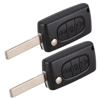 2X 3 Tlačítka Klíč Kryt Dálkového Ovládání Pro Citroen C2 C3 C4 C5 C6, Xsara Picasso