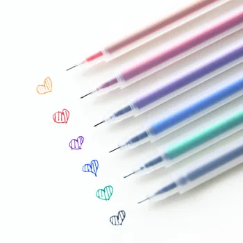 30 velkoobchodní neutrální pero kancelářské potřeby stručný transparentní kartáč multi-barevné pero unisex pero 6 barev