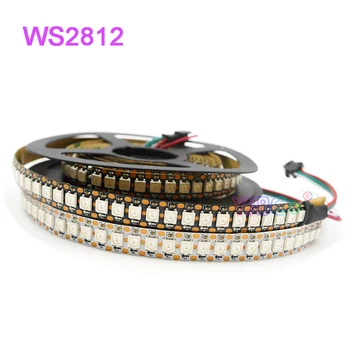 5V WS2812B 5050 RGB LED Strip 30/60/74/96/144 led/m WS2812 adresovatelné IC pixel Flexibilní Světelné Pásky IP30/65/67 Bílá/Černá PCB