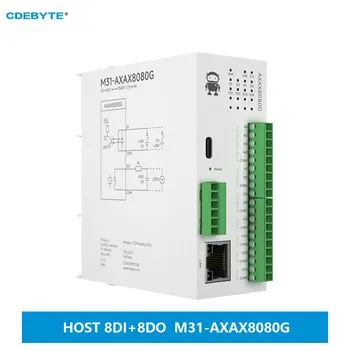 8DI+8DO Distribuované Vzdálené IO Modul CDEBYTE M31-AXAX8080G Hostitele Modul, Analogový Přepínač Akvizice Zdarma Sestřih Modbus TCP/RTU