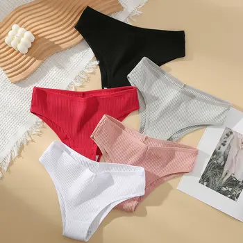 Bezešvé Kalhotky Ženy, Spodní Prádlo Střední Vzestup Bavlněné Rozkroku Prodyšné Pevné Kalhotky Pohodlí Sexy Kalhotky Spodní Prádlo Blízcí
