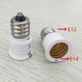 E12, Aby E14 LED Lampa Socket Adaptér Žárovka Základní Converter Šroub Držák Žárovky Mědi Pokovené Nikl Lampa Zásuvky Měniče Adater