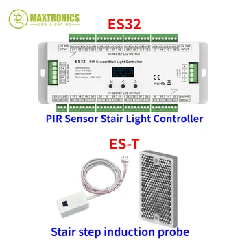 ES32 PIR Lidské Tělo Infračervený Senzor Schodišťové Světlo Řadič 32CH a IR Schodiště Krok Indukční Sonda 5VDC pro Nízké Napětí LED Pruh