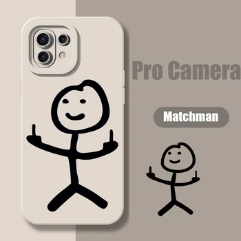 Kreslený Matchman Telefon Pouzdro Pro Xiaomi Poco X5 Pro X3 X4 GT X4 Pro Případy, Měkké TPU Tekuté Silikonové Telefon Zadní Kryty Pro POCO