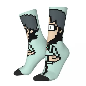 Legrační Bláznivé Ponožky pro Muže Otacon Myšlení Sprite Hip Hop Vintage Pixel Šťastný Kvality Vzor Tištěné Chlapci Posádky kompresní Ponožky