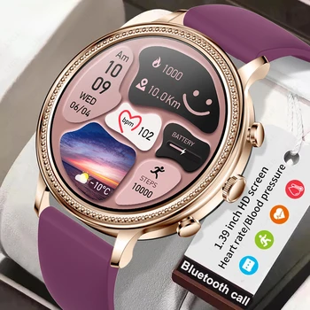 Luxusní Chytré Hodinky Pro Ženy, Volání Bluetooth Připojený Telefon Dámské Hodinky Health Monitor Sportovní Smartwatch 2023 Ženy Dárek