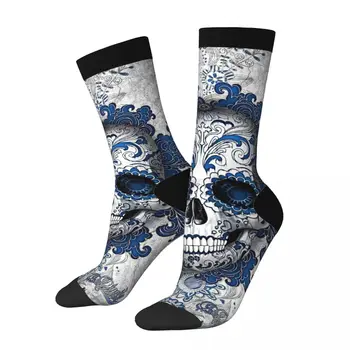 Módní Pánské Ponožky Harajuku Cukr Lebky Halloween Ponožky Den Mrtvých Vysoce Kvalitní Dámské Ponožky Jaro Léto Podzim Zima
