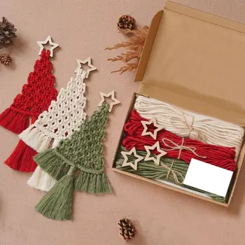 Nový Vánoční Strom Gobelín Materiál Balíček Vánoční Dekorativní Přívěsky Ručně tkané bytové Dekorace Wall-hung Dárky