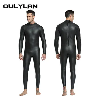 Oulylan 3MM jednodílné Potápěčský Oblek CR+ Super Elastické Triatlon neoprénový oblek Pánské Teplé Studené-důkaz, Světle Kožený Potápěčský Oblek pro Ženy