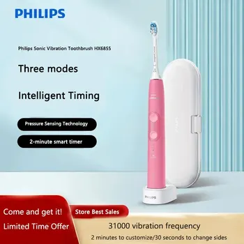 Philips HX6855 Elektrický Kartáček na zuby pro Dospělé Sonic Vibrace Dobíjecí zubní Kartáček(zubní Kartáček Box)