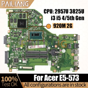 Pro Acer E5-573 Notebooky základní Deska DA0ZRTMB6D0 NBMYH1100 2957U 3825U i3 i5 4./5. GPU 920M Notebooku základní Deska, DDR4 Plně Testovány