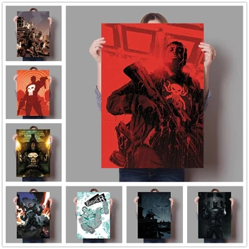 Punisher Plakát Frank Kat Guns Blazing Plátno Malování Obrázků Wall Art Obraz Domova pro Obývací Pokoj Domácí Dekor
