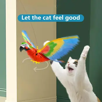 [ PŘIPRAVENY SKLADEM ] Barevné Simulace Visí Orel Létající Pták Interaktivní Elektrické Hračky Pet Dodávky Pro Škádlení Kočky