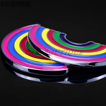 Rainbow Auto Logo, Kovové Upravené Tělo Nálepka podporu homosexuality gay obtisky Auto Ocas Standardní Elektrické Auto Scratch Dekorace