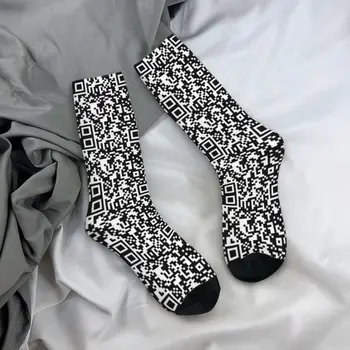 Roll Qr Kód Ponožky Estetický Design Gotické Punčochy Podzim Anti Slip Ženy Ponožky Prodyšné Grafické Běžecké Ponožky