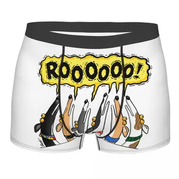Roooooo Greyhound Psi Muži Boxer Kalhotky Spodní Prádlo Vysoce Prodyšná Kvalitní Sexy Šortky Dárek