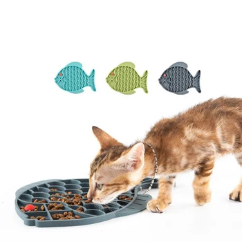 Ryby ve Tvaru Pet Feeder Pomalu Jíst Misku Eco-Friendly Odolné Non-Toxické Prevenci Udušení Zdravé Design Miska pro Psa, Kočku