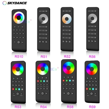 Skydance jednu barvu/CCT/RGB/RGBW/RGBCCT LED strip Controller 2 4 8 zóna černobílý Stmívací Spínač Kontaktu Kola 2.4 G RF Dálkové ovládání