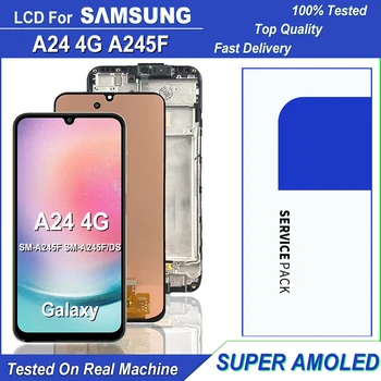 Super AMOLED Displej Pro Samsung Galaxy A24 4G LCD Touch Screen Digitizér Montáž Pro Galaxy A24 A245 SM-A245F LCD Displej