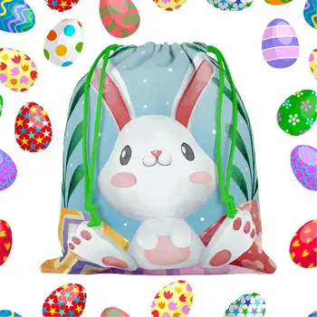 Velikonoční Cukrovinka Dárkové Tašky Candy Tašky Bunny Velikonoční Stahovací Sáček DIY Řemeslo Opakovaně Šperky Látkové Pouzdro Rustikální Taška Pro Lov