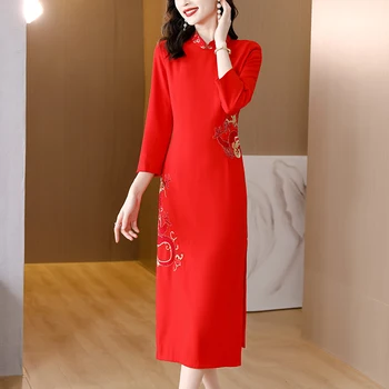 Vintage cheongsam mladý styl temperament high-end high-grade smysl pro eleganci 2023 nový Čínský styl