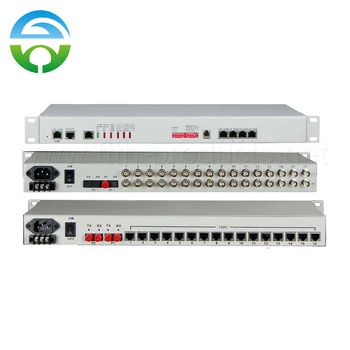 Vlákno Media Converter 16E1+4GE PDH Vlákno Multiplexer jedno Vlákno SC Port Bez SNMP